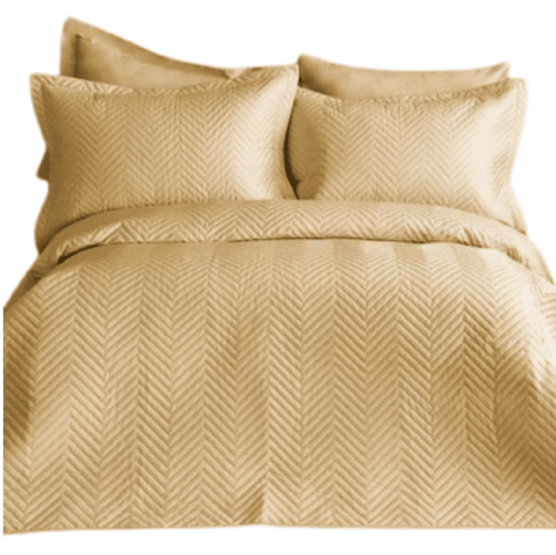 Prehoz z bavlneného saténu SIMPLY ORCHIDE BEIGE 240x260 / 2*50x70 cm.